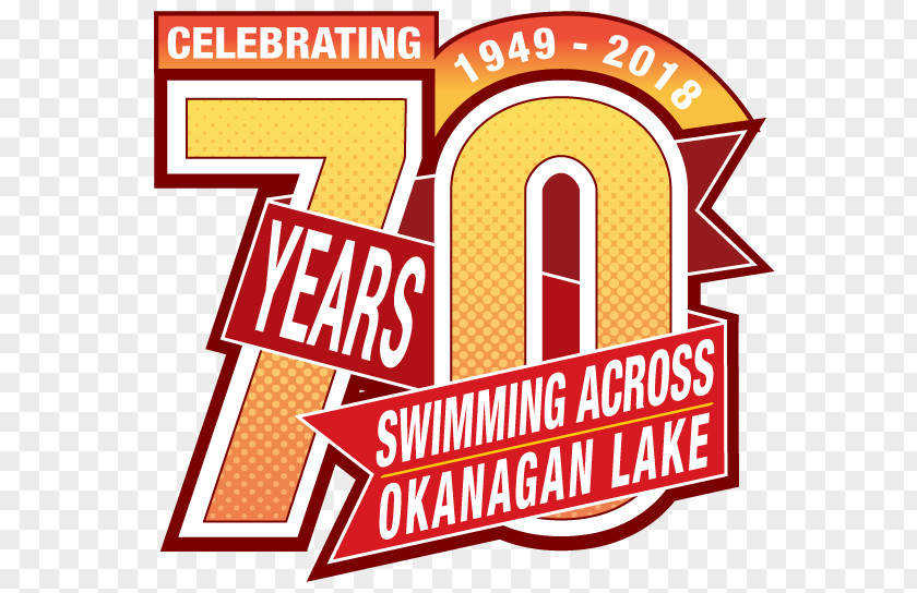 70 Anniversary Kelowna Across The Lake Swim Logo Interior Savings Insurance Services Swimming PNG