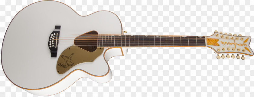 Electric Guitar Twelve-string Gretsch White Falcon Musical Instruments Acoustic-electric PNG