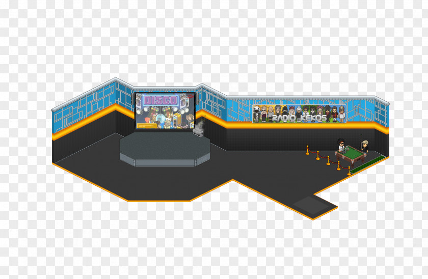 Habbo House Habbonight Rádio Web Sala Radio Virtual World Community PNG