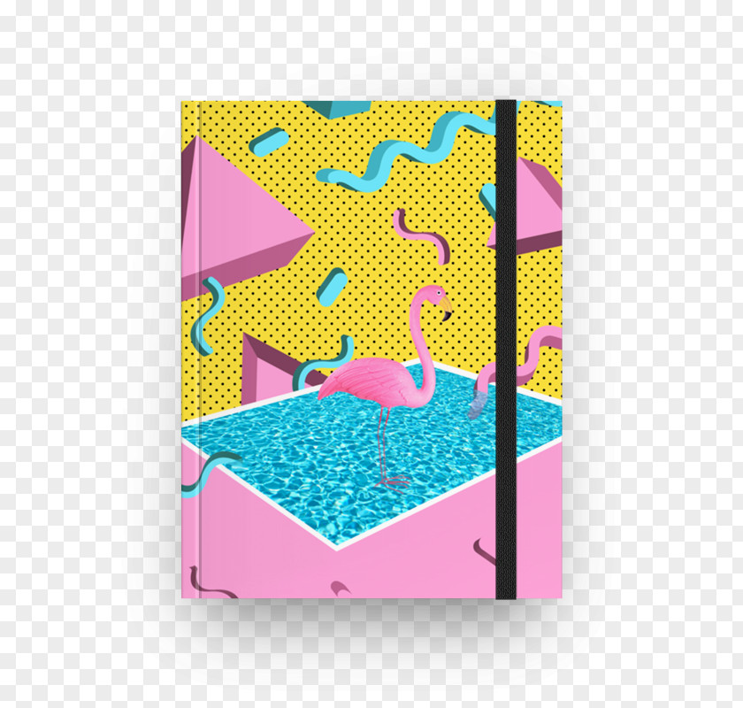 Laptop Towel Flamingos Bathing Pattern PNG