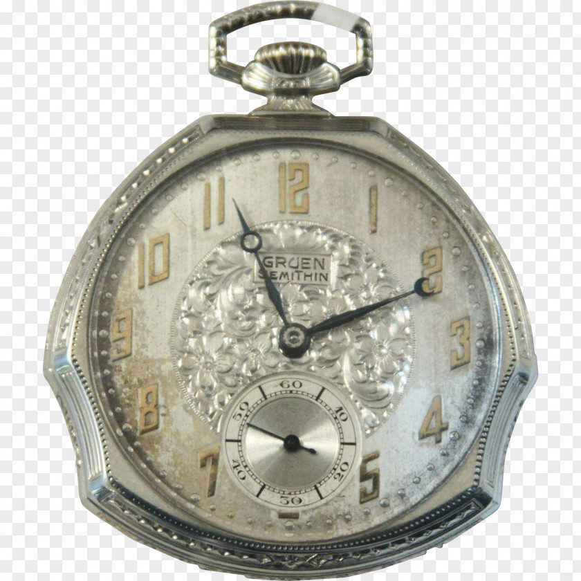 Pocket Watch Antique Bands Silver Strap Clock PNG