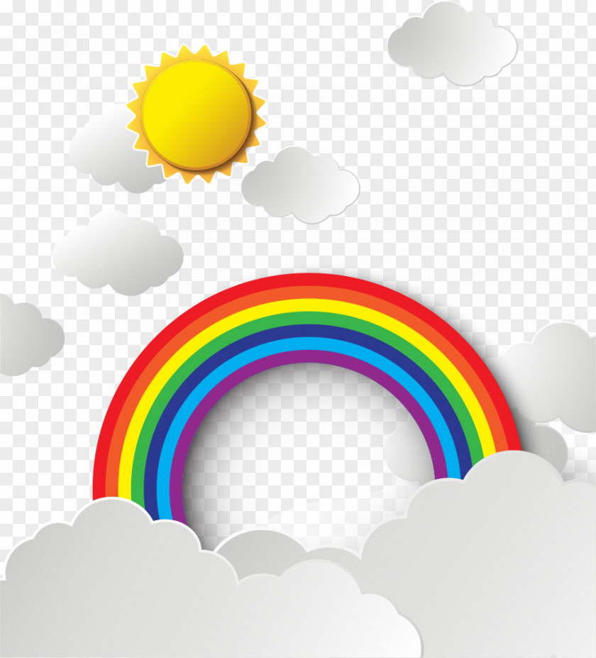 Cartoon Rain Rainbow Renderings Sky Cloud PNG