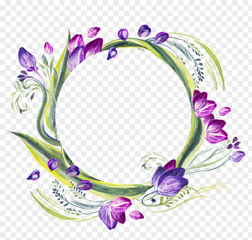 Flower Wreath Clip Art Image Vector Graphics PNG