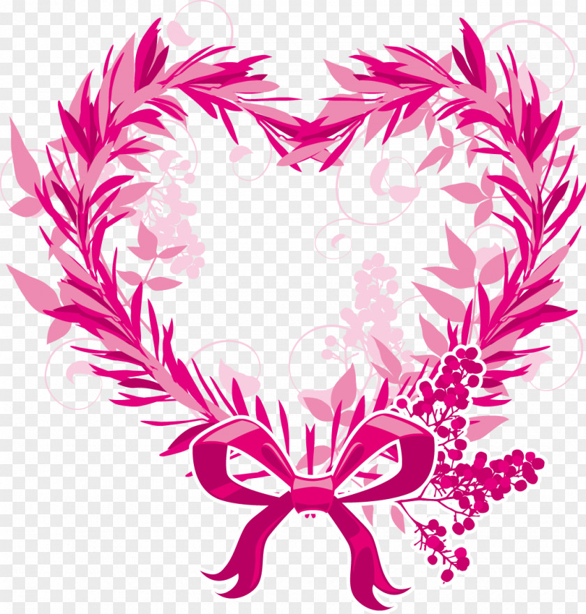 Creative Valentine's Day Wreath Christmas Heart Clip Art PNG