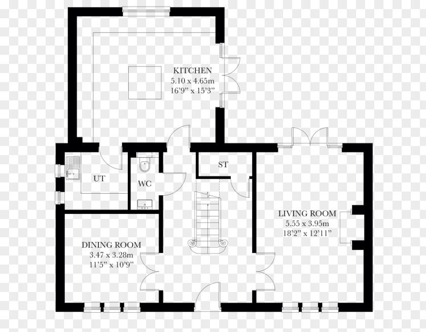 Ground Floor Paper Plan Square Pattern PNG
