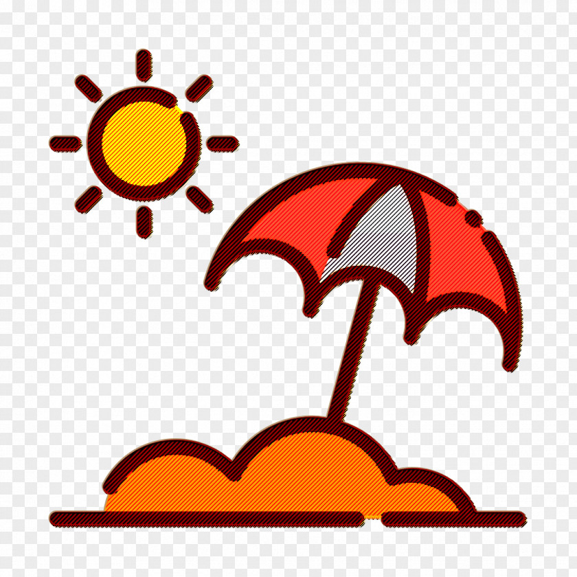 Sun Umbrella Icon Summer PNG