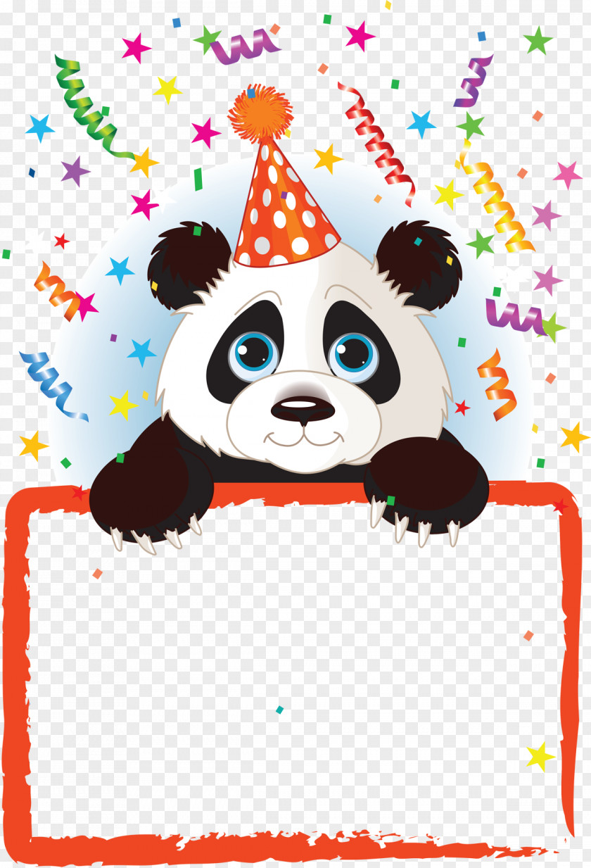 Birthday Invitation Giant Panda Bear Clip Art PNG