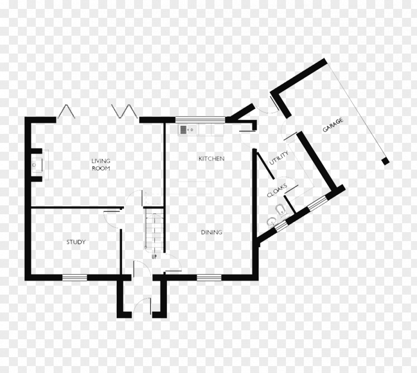 Ground Floor Plan Paper Line PNG