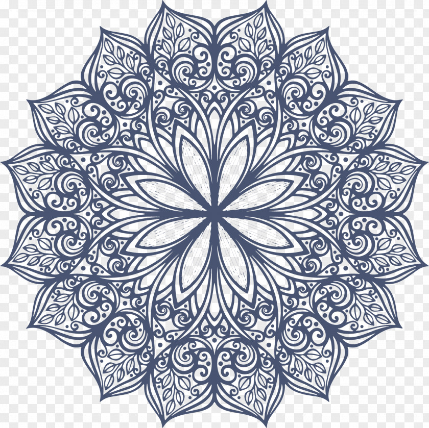 Henna Symmetry Pattern PNG