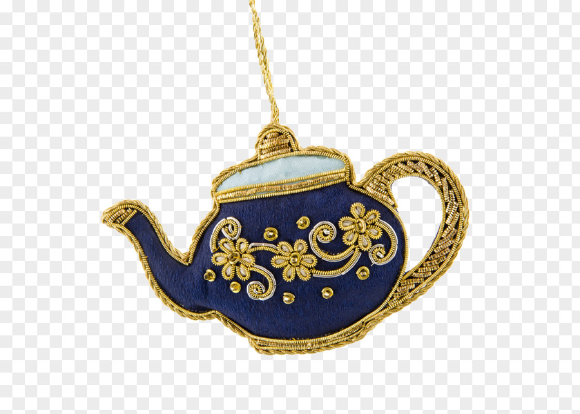 Jewellery Cobalt Blue Christmas Ornament Teapot PNG