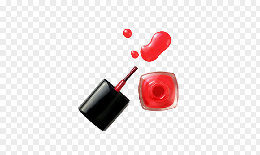 Red Nail Polish Hawaiian Bar Beauty Parlour Salon PNG