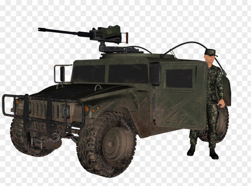 American Soldier Humvee Armored Car Vehicle Art PNG