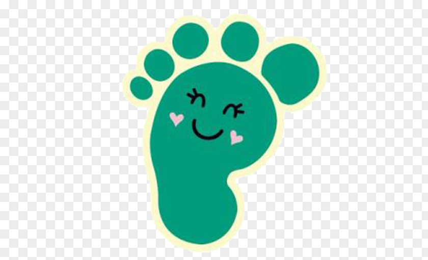 Blue Footprints Green Sticker Sole Stairs Foot PNG