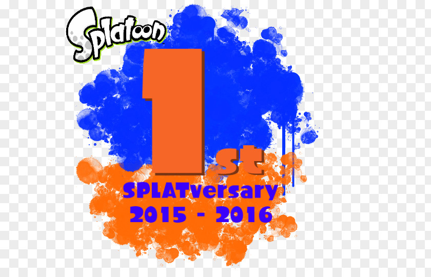 First Anniversary Splatoon Logo Brand Squid Font PNG