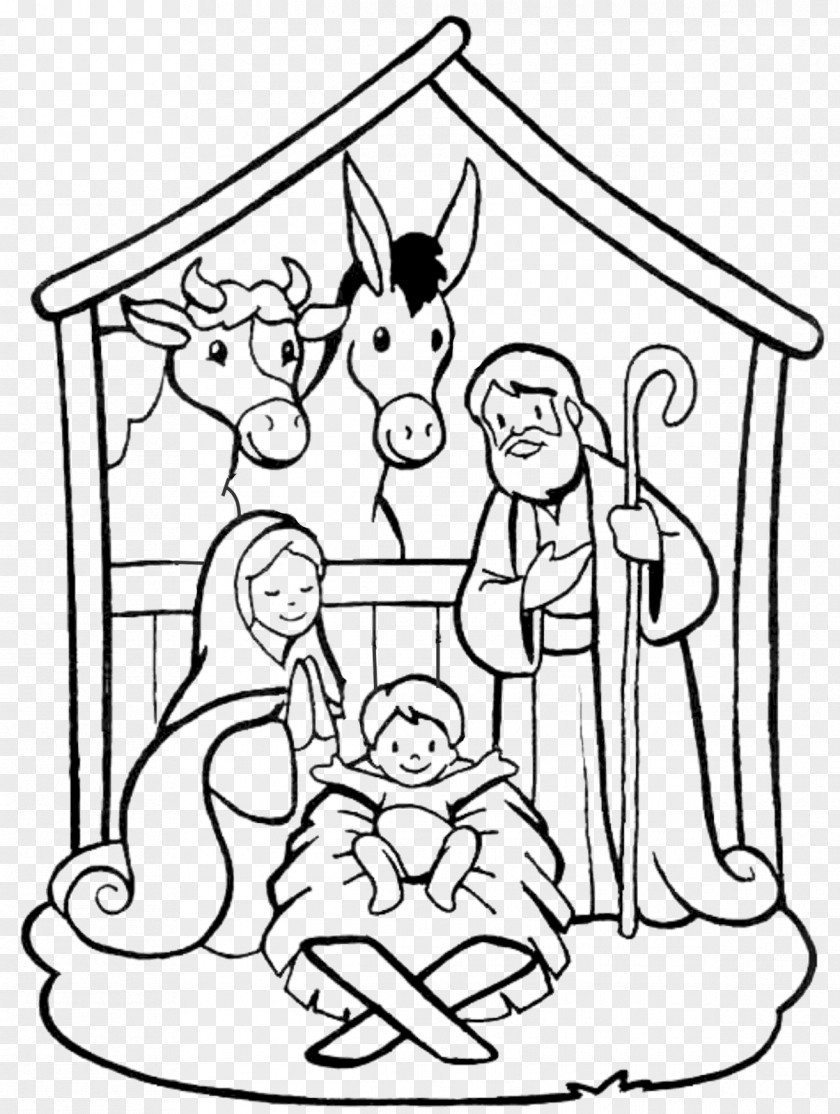 Painting Nativity Scene Drawing Coloring Book Manger Christmas Day PNG