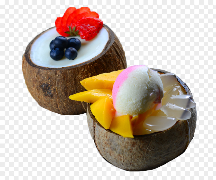Two Fruit Rich Coconut Jelly Tong Sui Pudding PNG