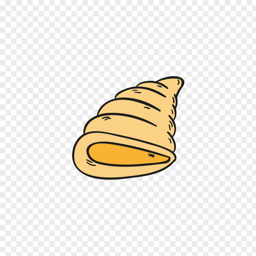 Yellow Conch Sea Snail Seashell Designer PNG