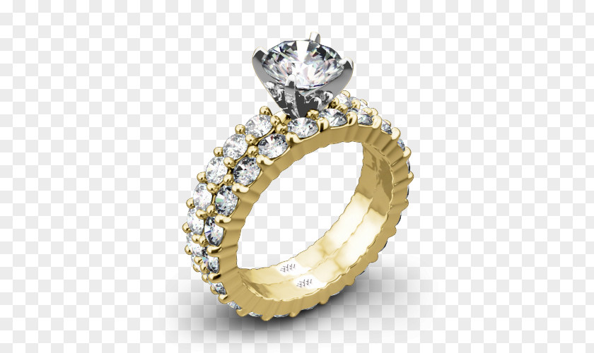 Yellow Diamond Flyer Wedding Ring Gold Jewellery PNG