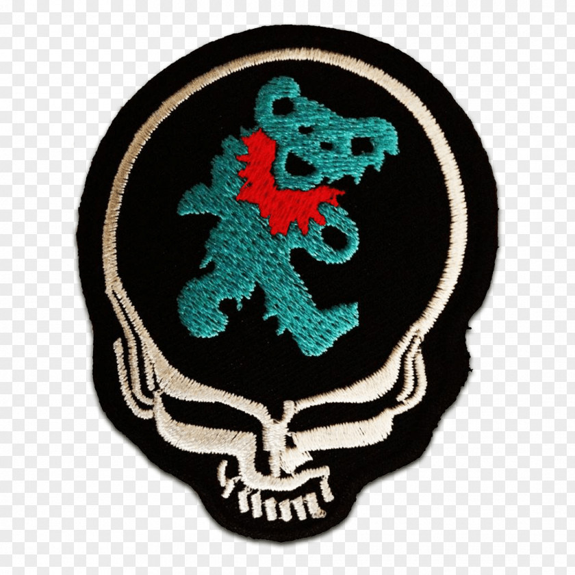 Biker Patch Grateful Dead Embroidered Emblem Iron-on Embroidery PNG