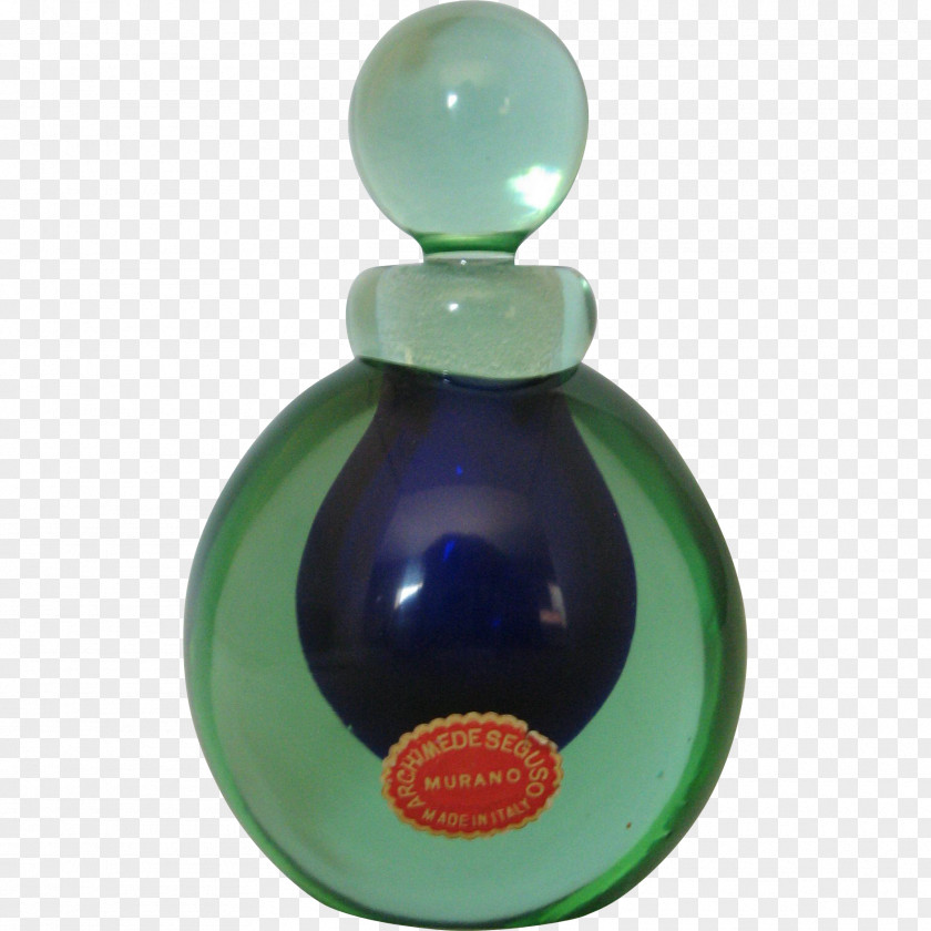 Glass Bottle Seguso Cobalt Blue PNG
