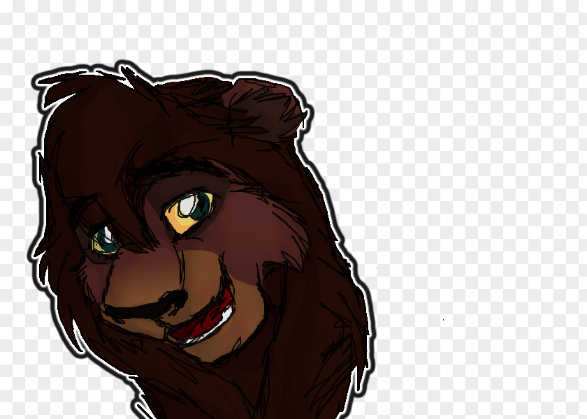 Bear Mouth Cat Cartoon PNG