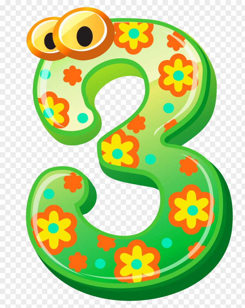 Cute Number Three Clipart Image Clip Art PNG