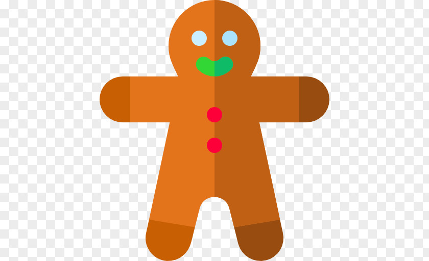 Gingerbread Man Cartoon Food Brown Clip Art PNG