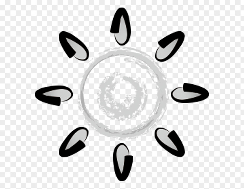 Gray And Black Sun White Circle PNG