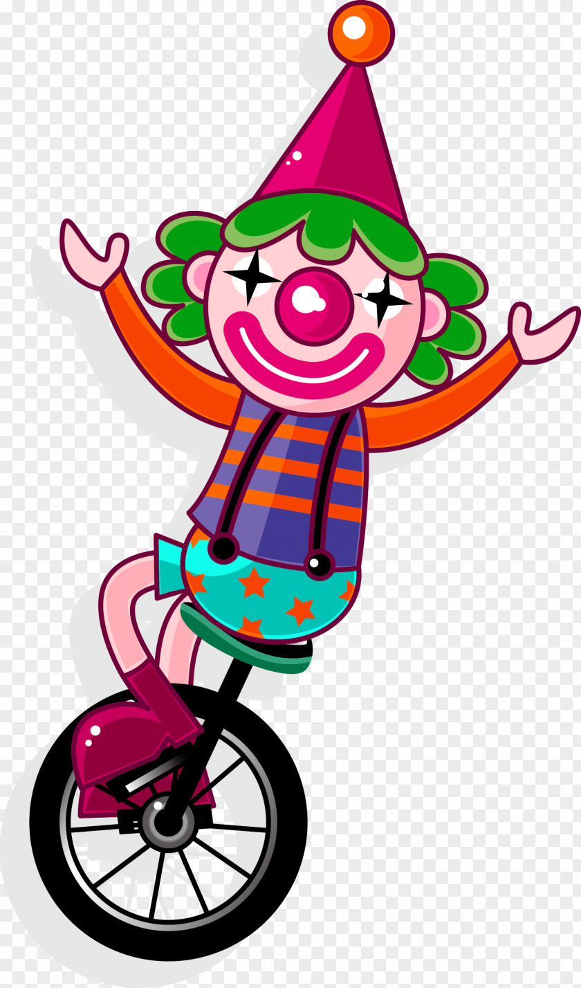 Green Cartoon Clown Decoration Pattern Performance Circus Juggling PNG