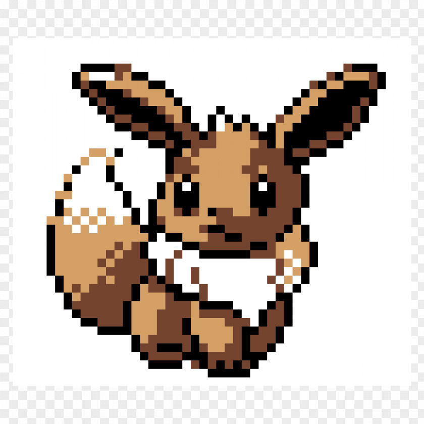 Pixel Art Minecraft Eevee Pokémon Trading Card Game PNG