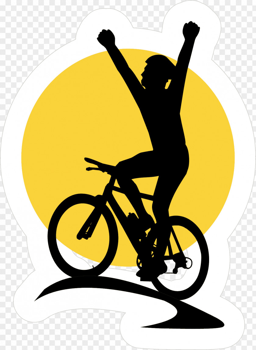 Bicycle Cycling Silhouette Black Clip Art PNG