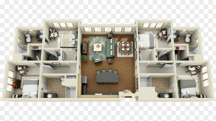 Dorm Room House Plan Apartment Floor PNG