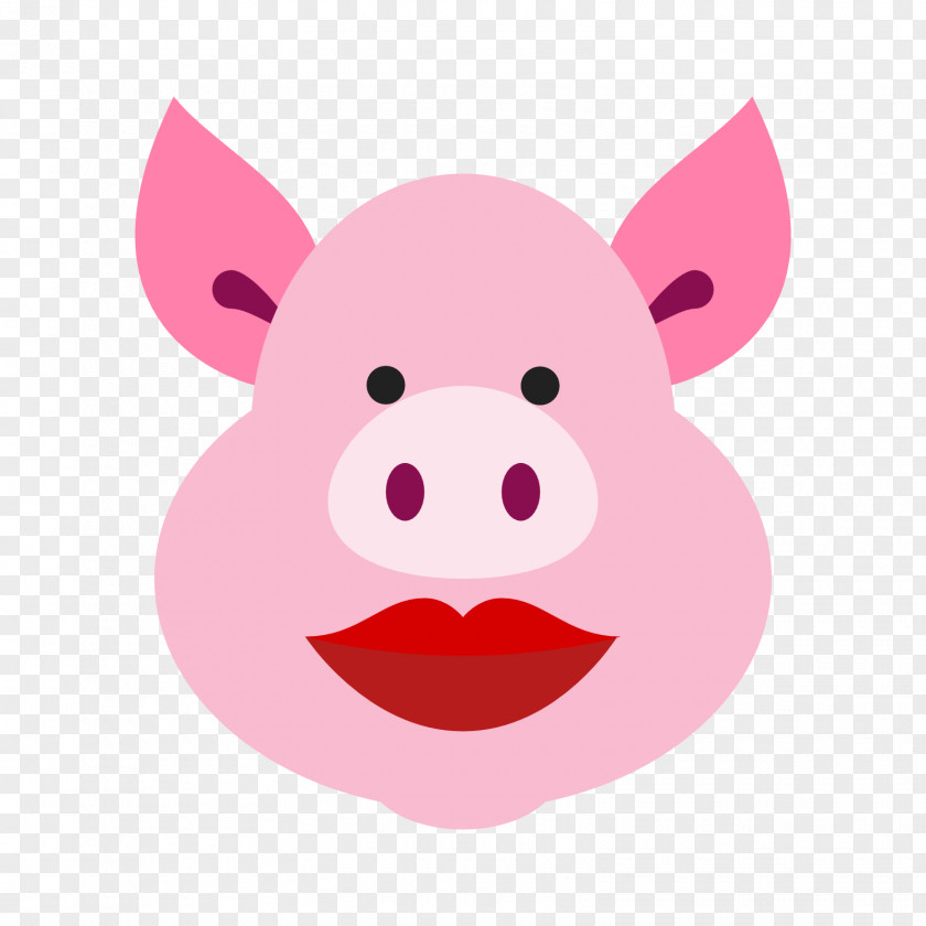Pig Wild Boar Lipstick Clip Art PNG