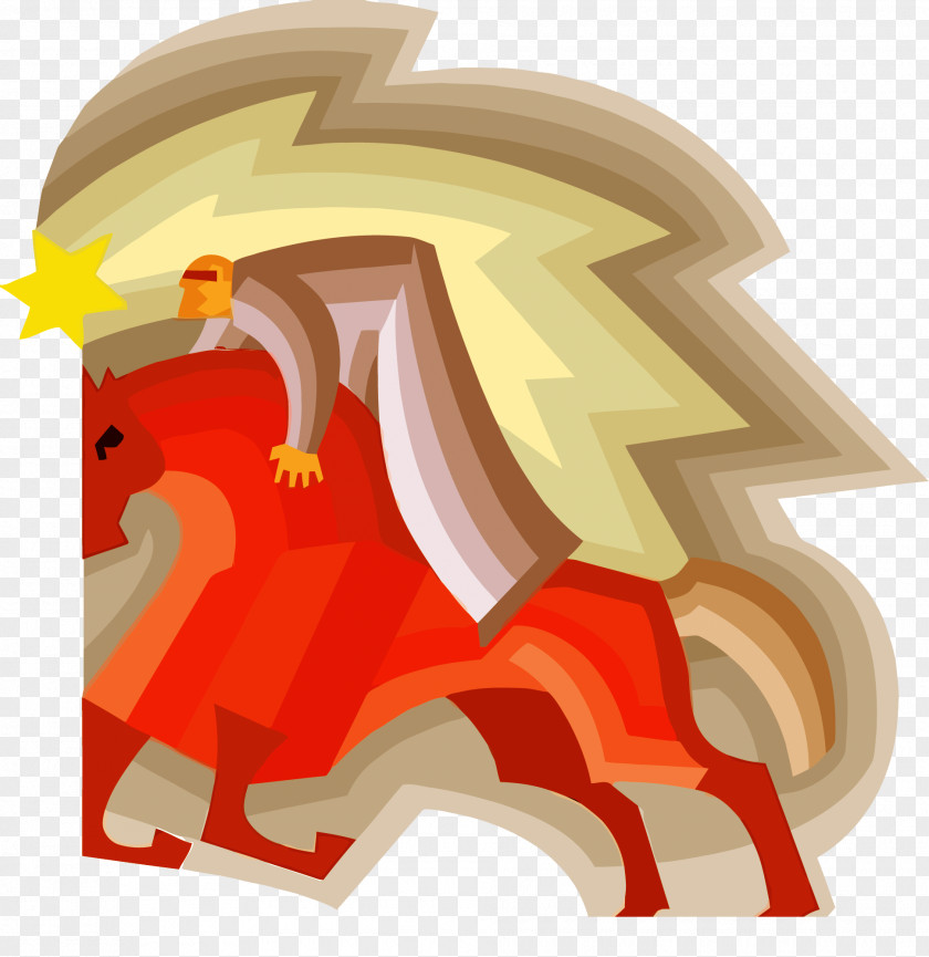 Vector Horse Racing Man Illustration PNG