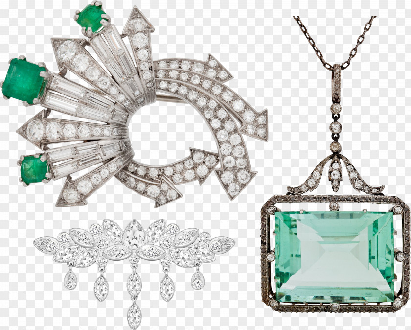 Emerald Necklace Pendant PNG
