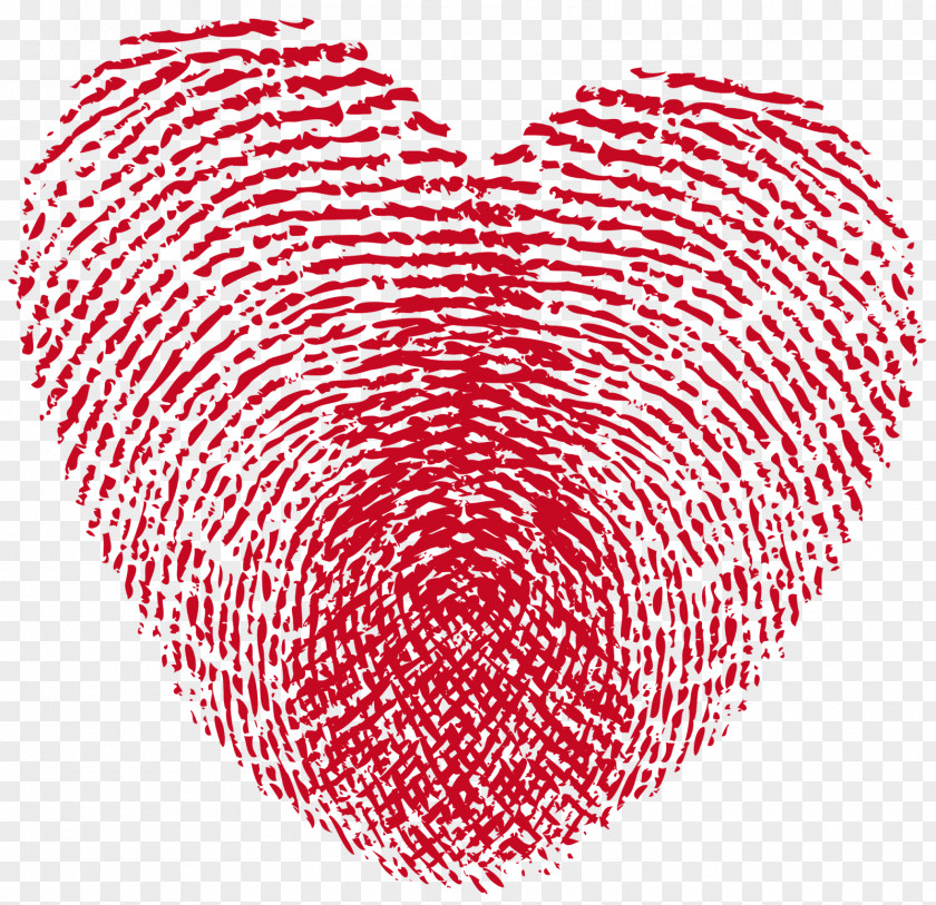 Heart Fingerprint Raster Graphics Clip Art PNG