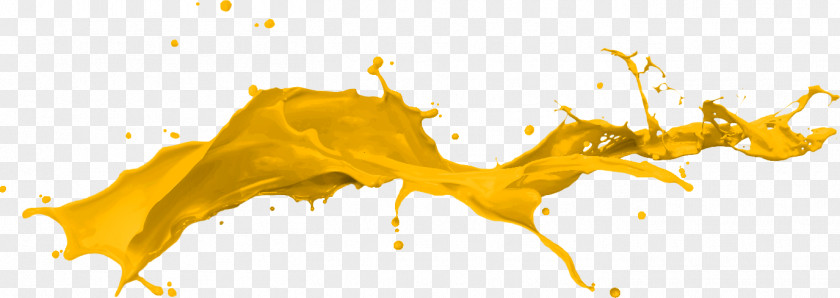 Splash Orange Yellow Paint Color PNG