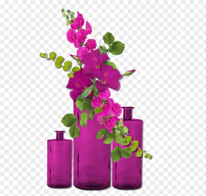 Birthday Floral Design Vase Flower Wish PNG