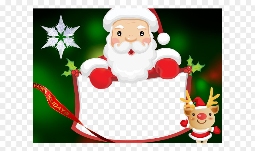 Cartoon Santa Claus Picture Frames Christmas Card Photography PNG