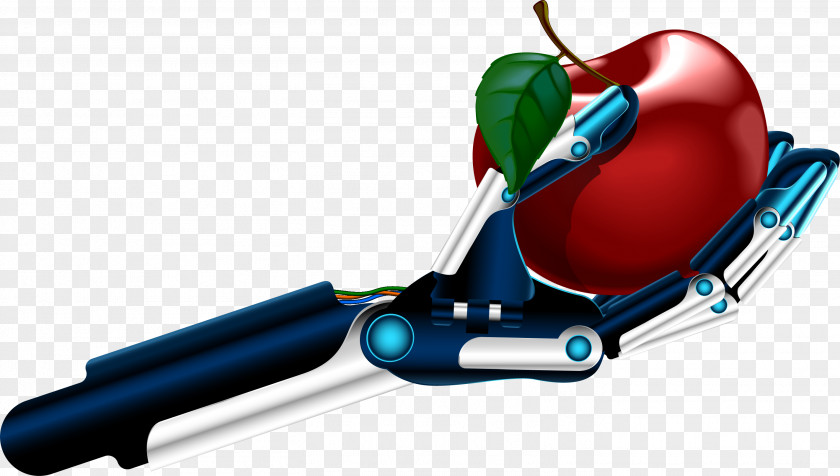 Mechanical Arm Red Apple Robotic Prosthesis PNG