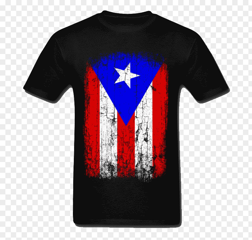 T-shirt Long-sleeved Flag Of Puerto Rico Printed PNG