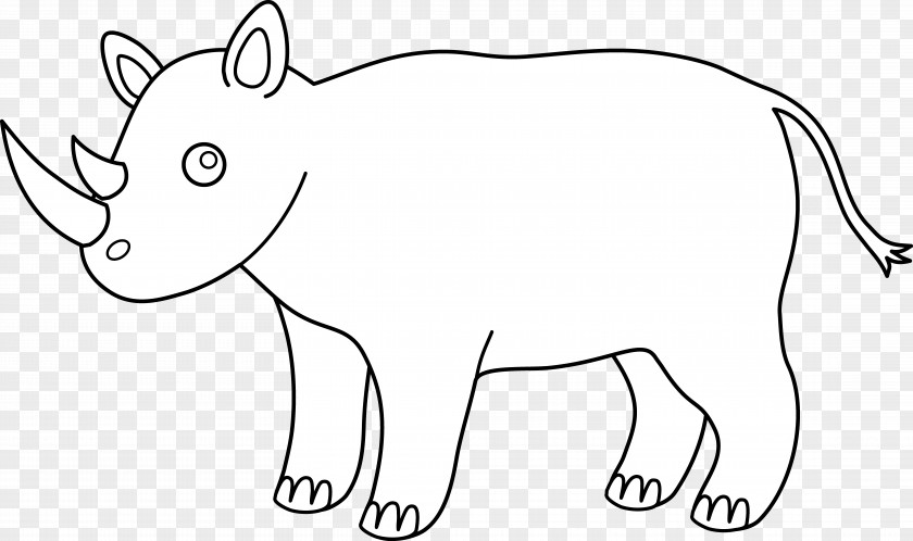 Animal Outline Rhinoceros Cattle Horse Clip Art PNG