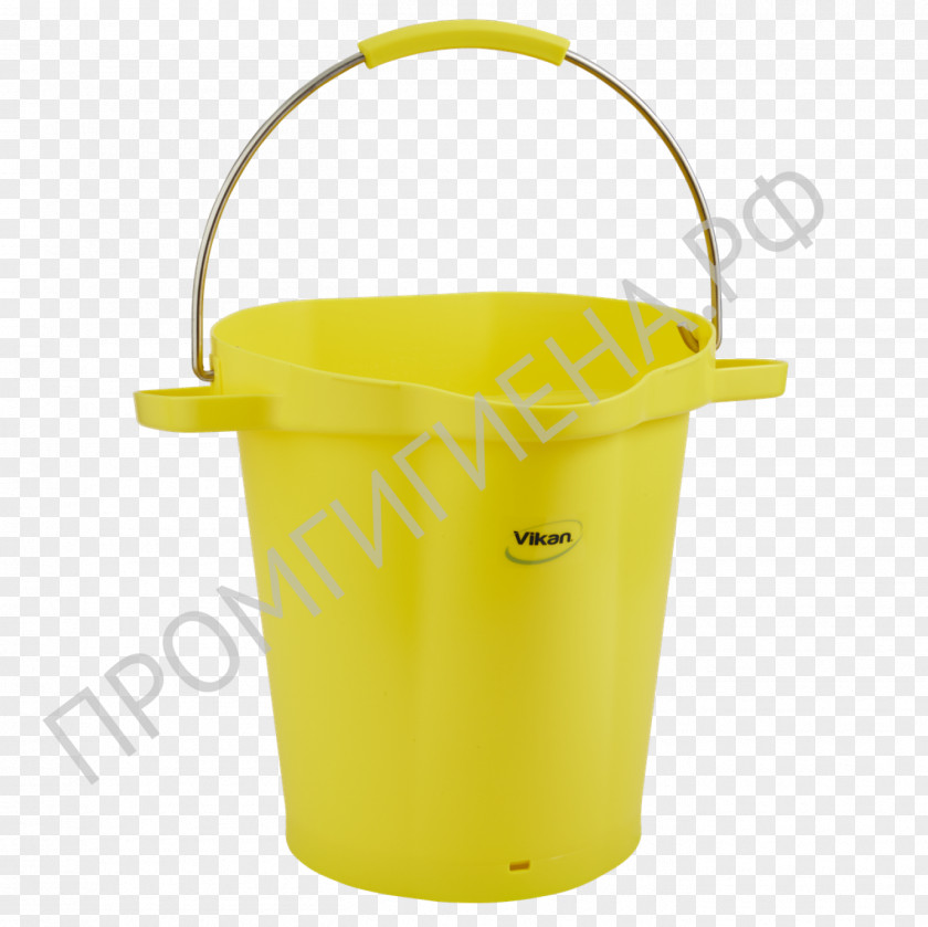 Bucket Plastic Yellow Handle Liter PNG