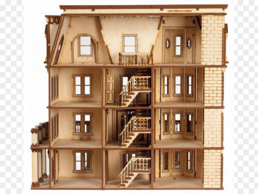 Doll Dollhouse 1:24 Scale Laser Cutting PNG