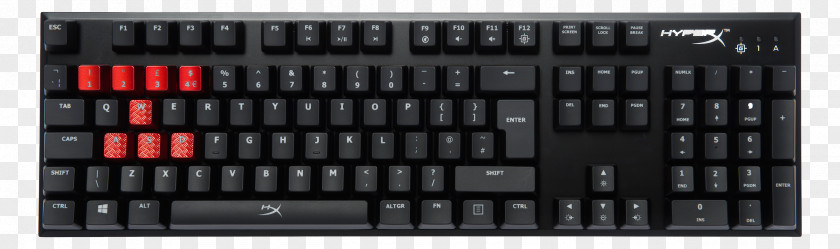 Hypex Electronics Computer Keyboard KINGSTON HyperX Alloy Gaming Keyb. Red FPS Pro Mechanical PNG