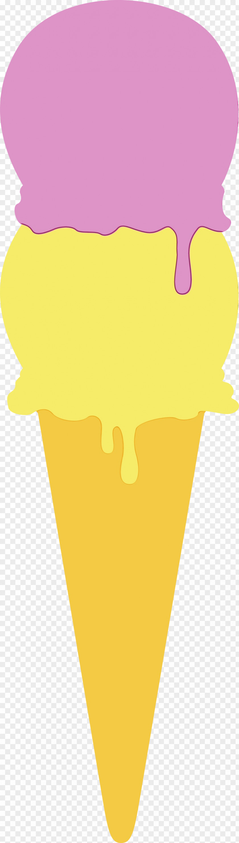 Ice Cream Cone Cartoon Yellow Line Violet PNG