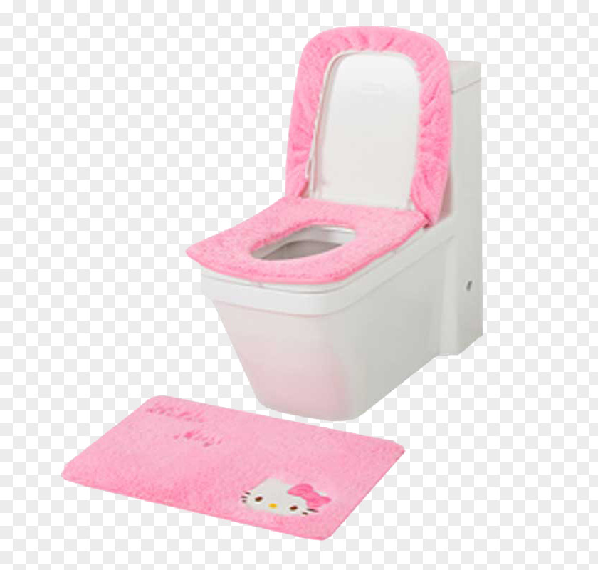 Square Toilet Pad Seat PNG