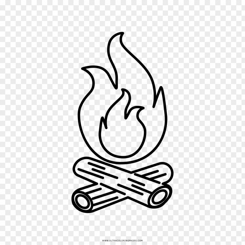 Campfire Black And White Drawing Bonfire Coloring Book Clip Art PNG
