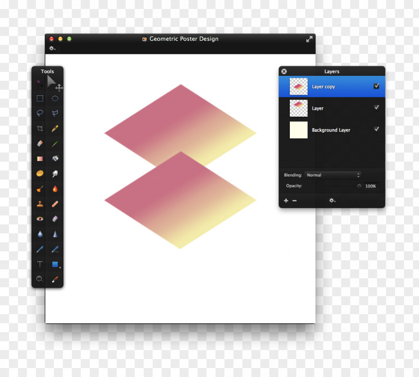 Geometric Layers Pixelmator Multimedia Poster PNG