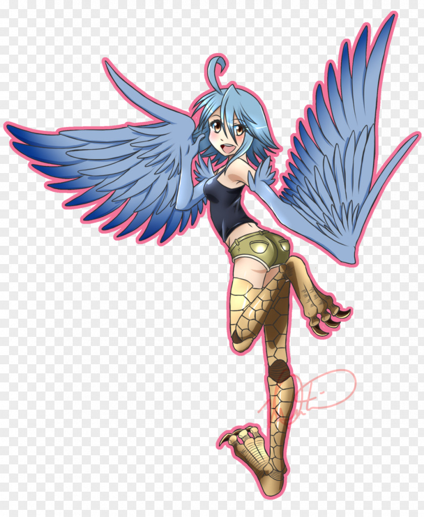 Harpy Monster Musume Drawing Pixel Art PNG